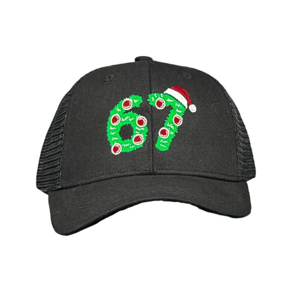 6 7 Christmas Hat Funny Sarcastic Meme Baseball Cap